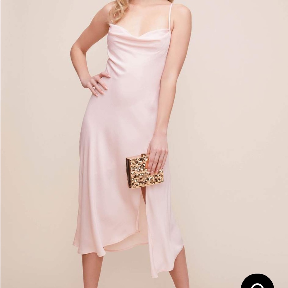 Pink slip dress